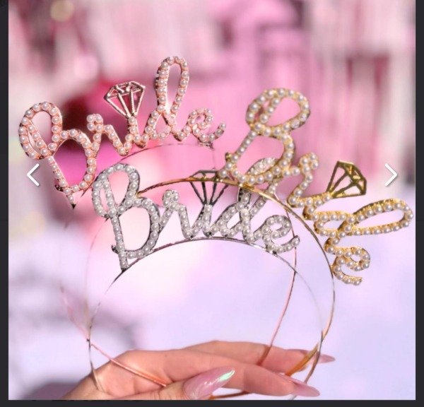 Producto - VINCHA METALIZADA BRIDE "PERLAS"