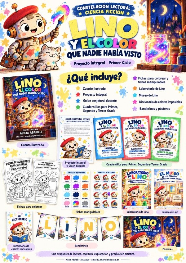 Producto - Lectura LINO Y EL COLOR (Primer Ciclo, Ciencia Ficción) - 2