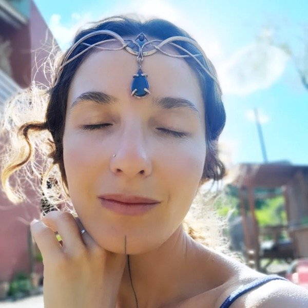 Producto - Corona de cobre con lapislázuli