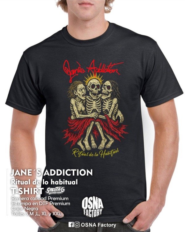 Producto - JANES ADDICTION Ritual de lo Habitual Negra T Shirt