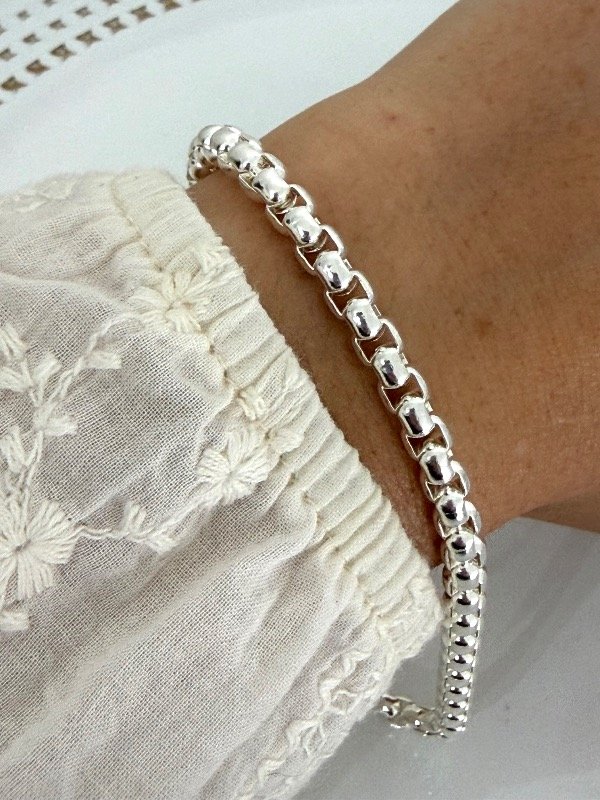 Producto - PB1345 Pulsera rolo cuadrada N5 20 cm