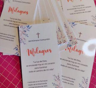 Producto - Tarjetas Personalizadas para Comunión/Bautismo - 0