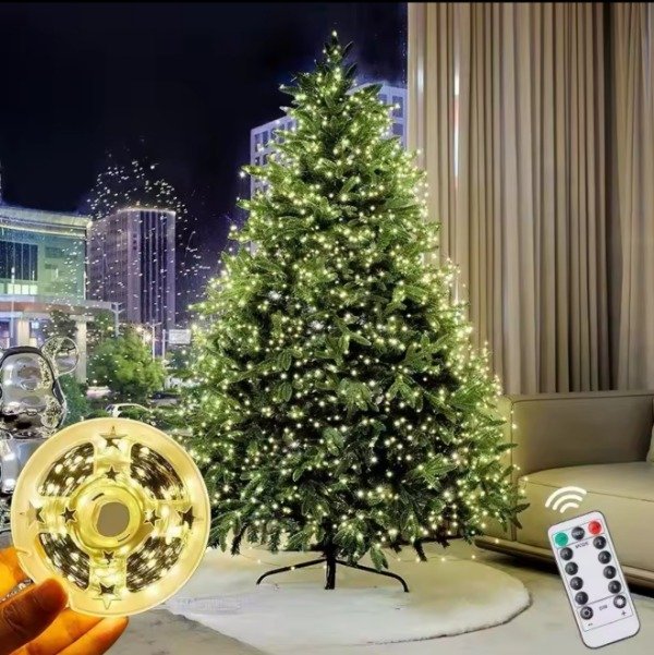 Producto - Guirnalda 500 Luces Rollo Led Alambre Cálida 50m Con Control - 2