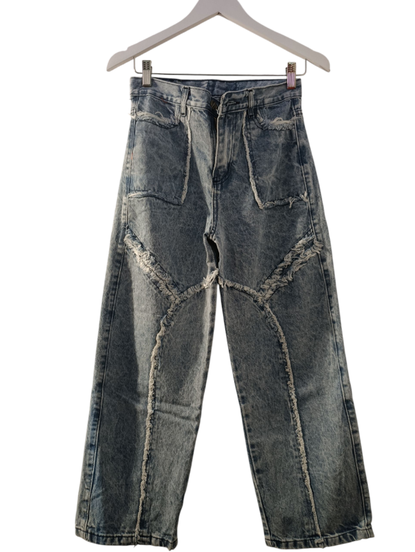 Producto - Jeans recortes celeste nevado.