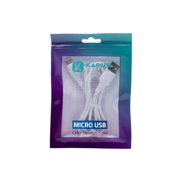 Producto - Cable de Datos C-103 1m Micro USB  Karsen