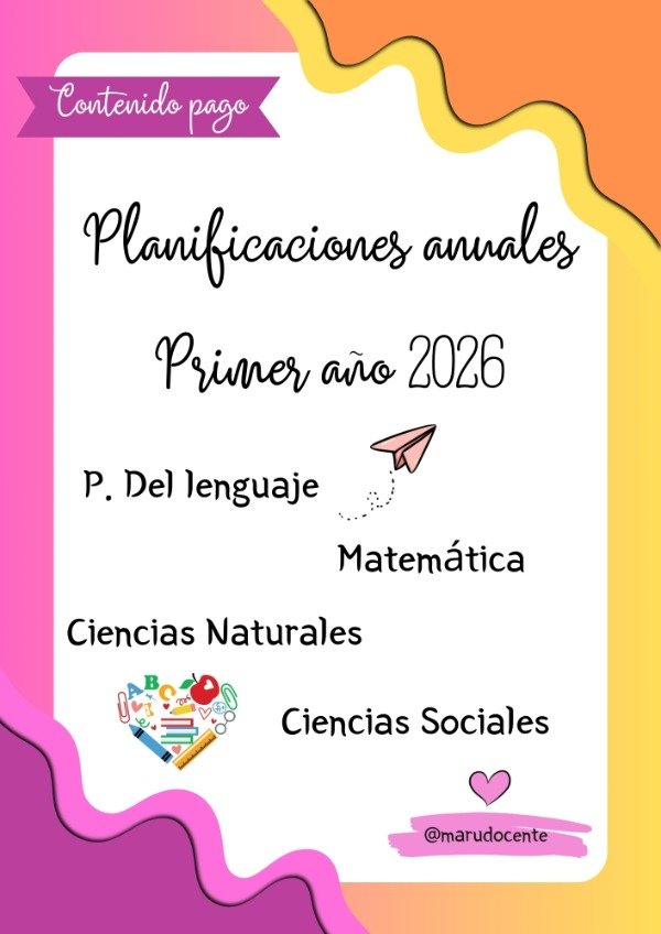 Producto - PLANIFICACIONES ANUALES DE PRIMER GRADO