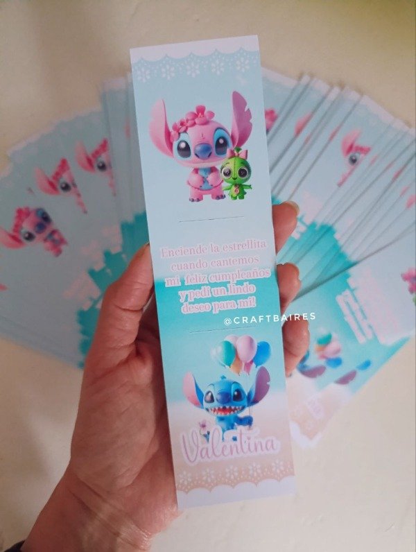 Producto - Tarjeta Porta Estrellita Stitch CraftBaires