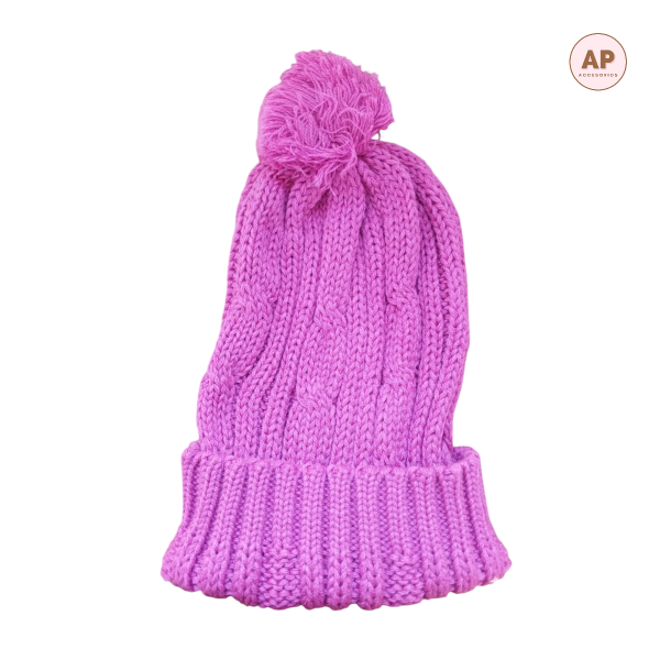 Producto - GORRO LANA POMPON FUCSIA