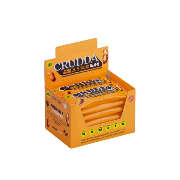 Producto - Caja cerrada x 10u. barras proteica sabor CARAMEL - Crudda