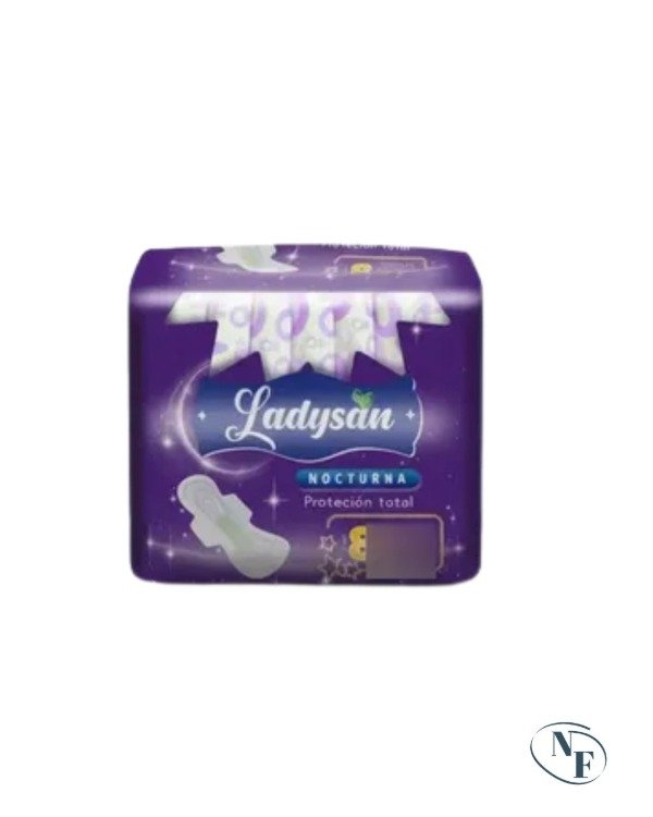 Producto - TOALLITAS FEMEMENINAS NOCTURNAS LADYSAN CON ALAS X8