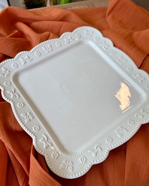 Producto - BANDEJA DE PORCELANA CUADRADA