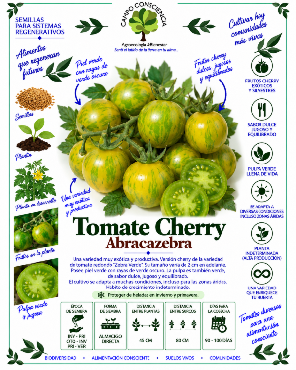 Producto - Tomate Cherry Abracazebra - Semillas Agroecológicas