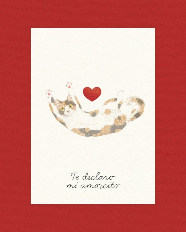 Producto - Postal Amorcitos - calicó clarita