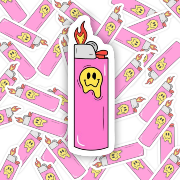 Producto - N0110 - Encendedor rosa smiley