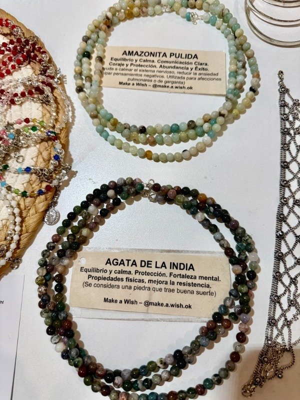 Producto - Collar de Piedras Naturales + Plata 925 (6mm) - 5