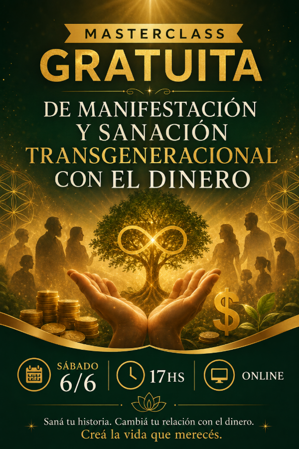 Producto - MASTERCLASS DE MANIFESTACION Y SANACION TRANSGENERACIONAL CON EL DINERO