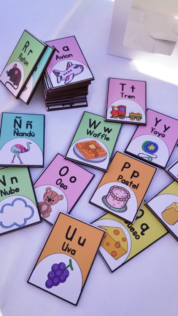 Producto - Abc en tarjetas de madera
