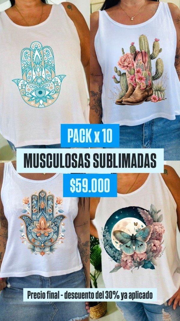 Producto - Pack x 10 Musculosas
