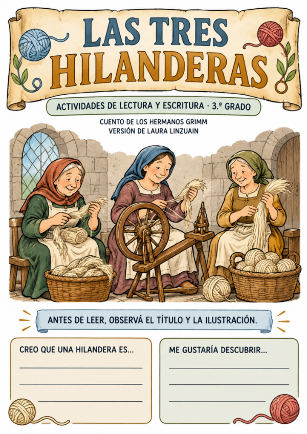 Producto - Las tres hilanderas: Actividades de lectura y escritura - 0