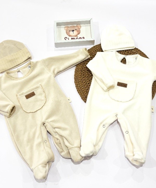 Producto - Enterito dormilón de plush con gorrito