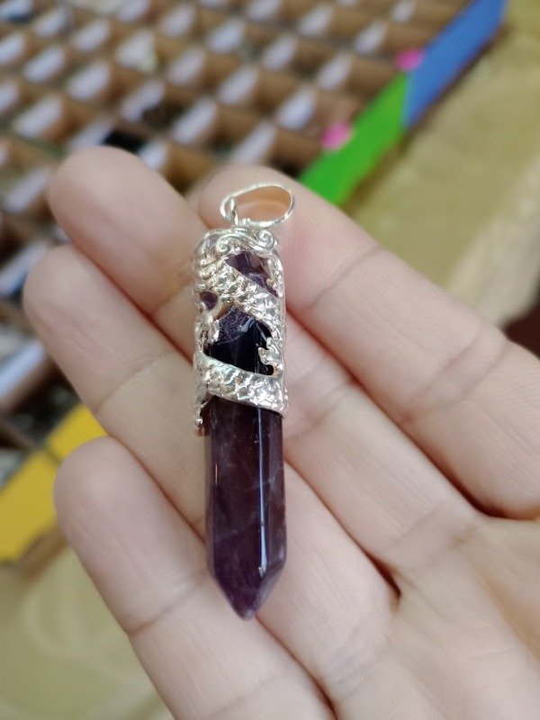 Producto - Dije dragón amatista obispo