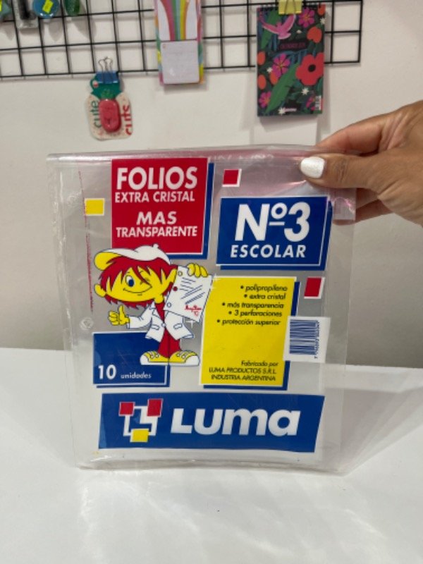Producto - Folios N3 x10 Extra Cristal Luma