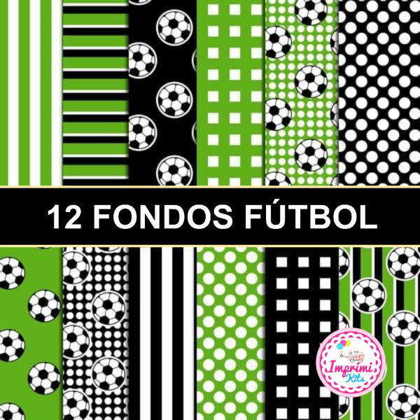 Producto - Kit Fondos Fútbol Pelotas Papeles Imagenes Imprimibles #740