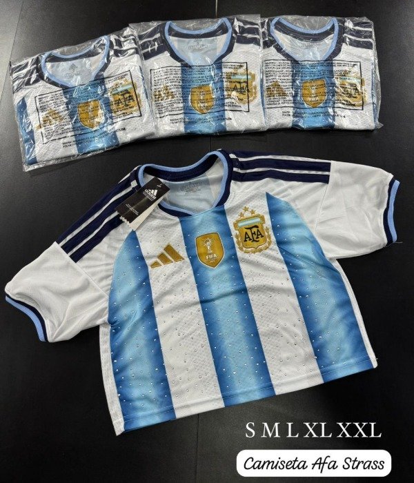 Producto - CAMISETA ARGENTINA DAMA STRASS