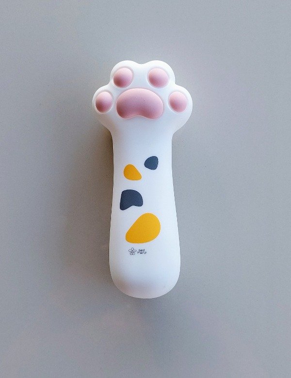 Producto - Cartuchera Silicona 1 Cierre - Diseño Pata de Gato Blanca