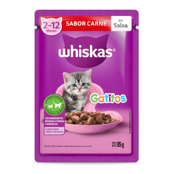 Producto - Whiskas Gatito Sabor Carne x 85g - 0