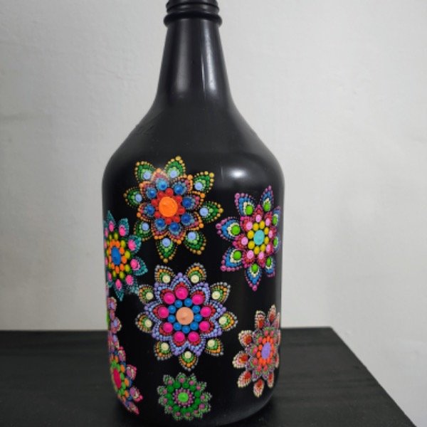 Producto - Botellón decorativo: "Noches en flor"