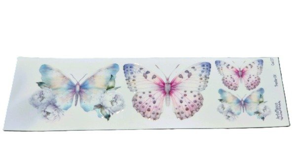 Producto - Láminas Transfer UV MARIPOSAS CELESTES Y LILAS
