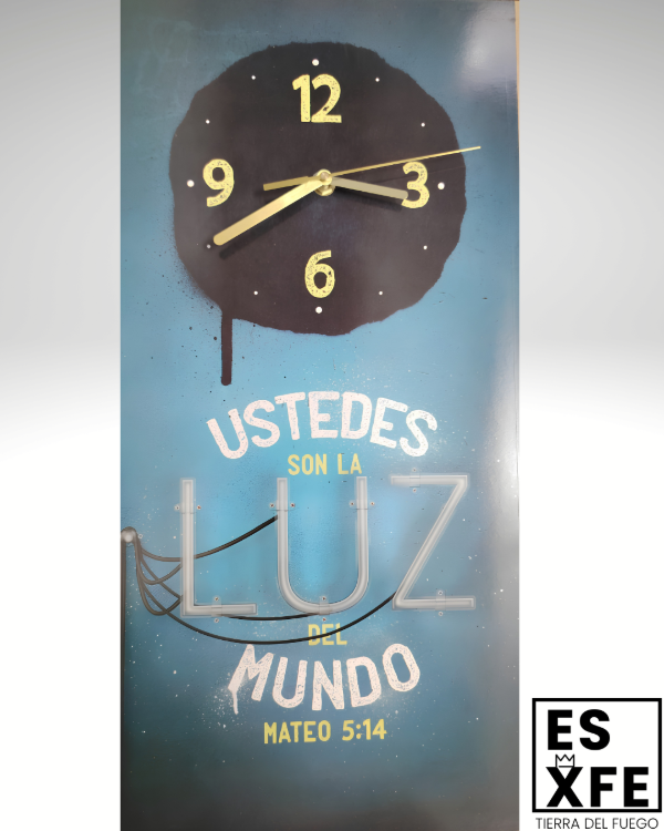Producto - Reloj grande 50x25  "Ustedes son la luz"