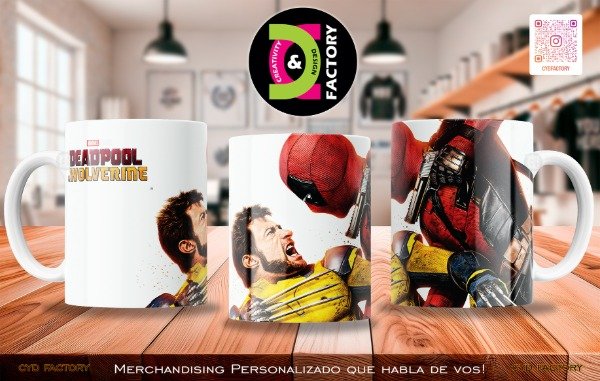 Producto - Taza Marvel - Deadpool and Wolverine - TZ-RT-BL-11OZ-88-MV-SPH-MVL