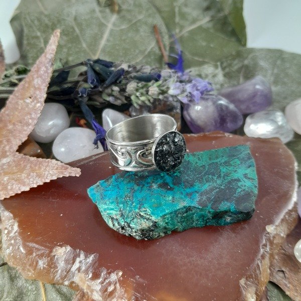 Producto - Anillo de Alpaca reconstituido de Turmalina - 1