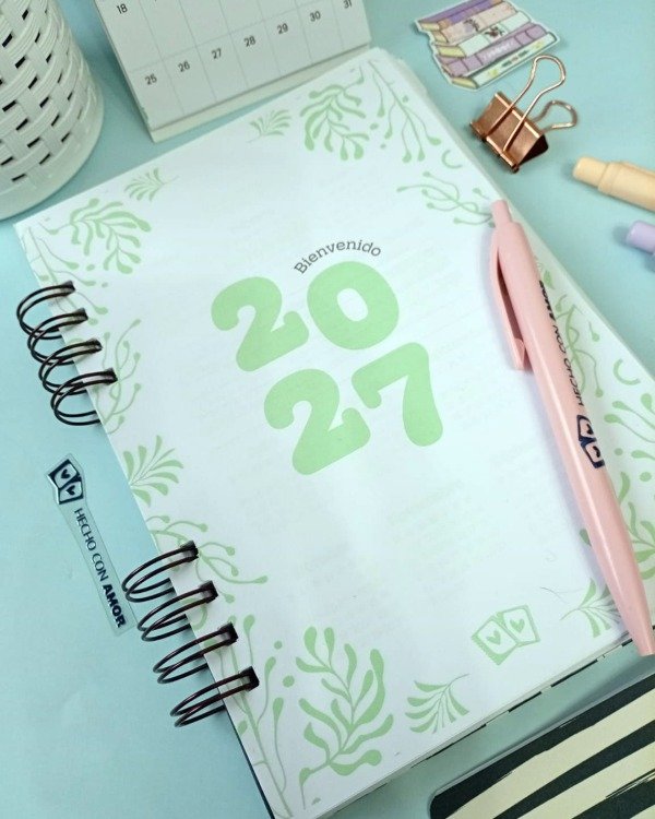 Producto - Agenda semanal vertical con horarios Garden - 2