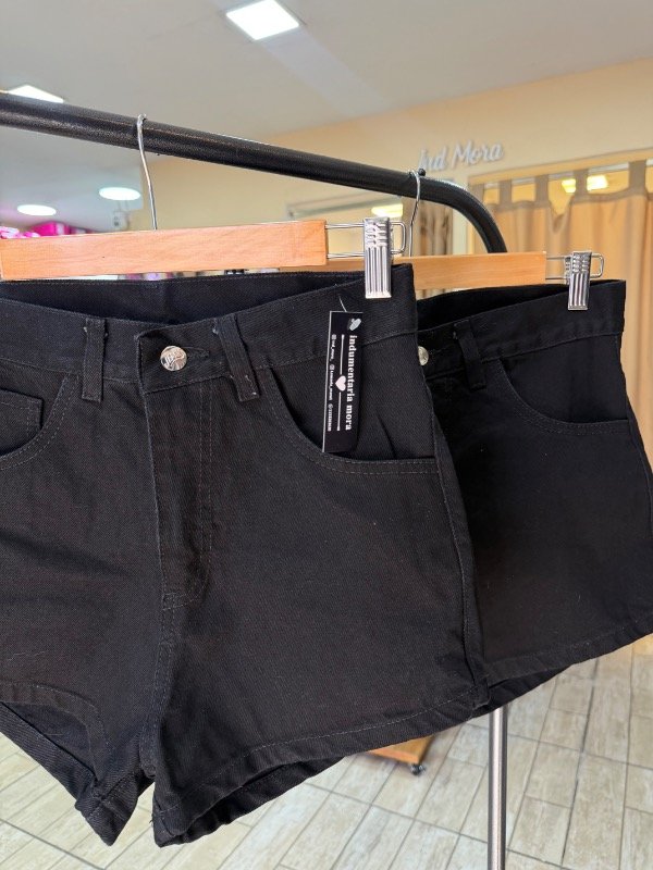 Producto - Short  rigido cintura alta /negro - 1