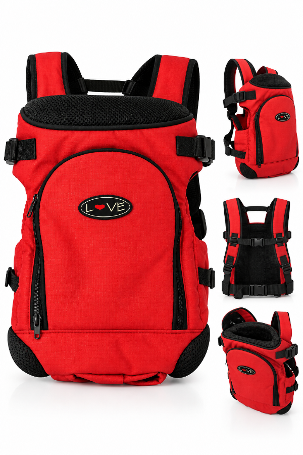 Producto - Mochila Porta Bebe Kiddy Roja - 0