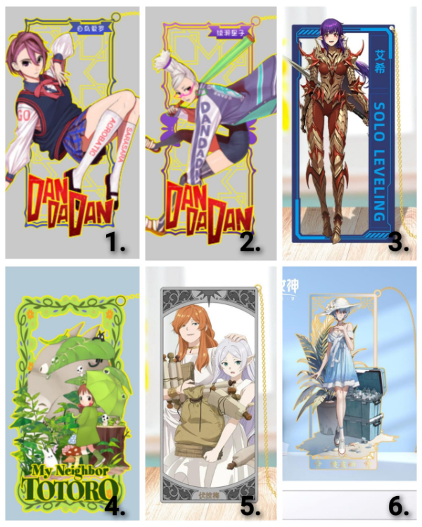 Producto - Marca Paginas de Metal - Animes Varios - Ingrese para elegir modelo