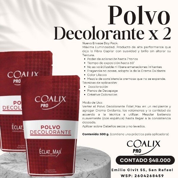 Producto - Polvo Decolorante x 500gr Eclat Max x 2