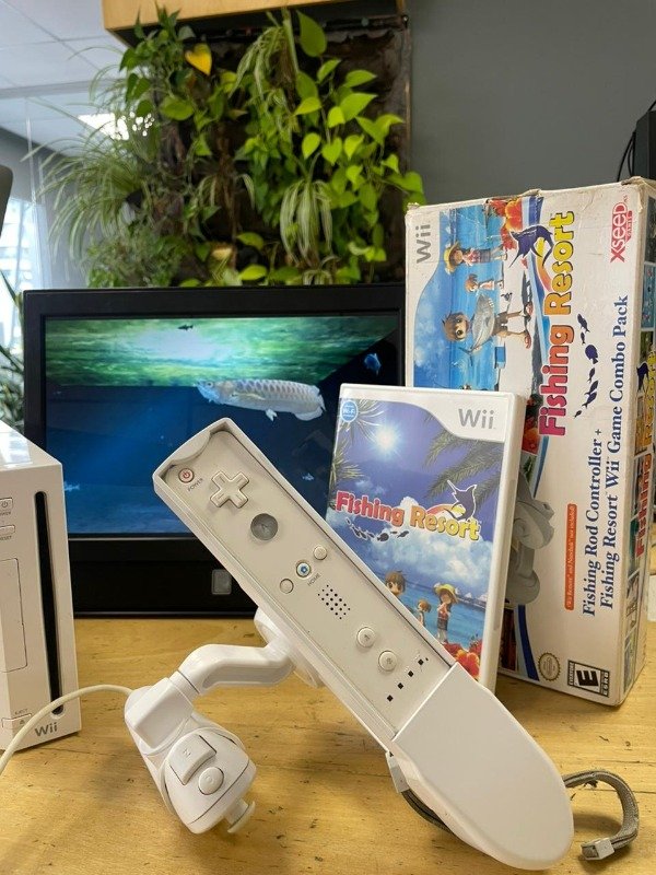 Producto - Fishing Resort - Combo Juego + Caja + Controles Para Pescar