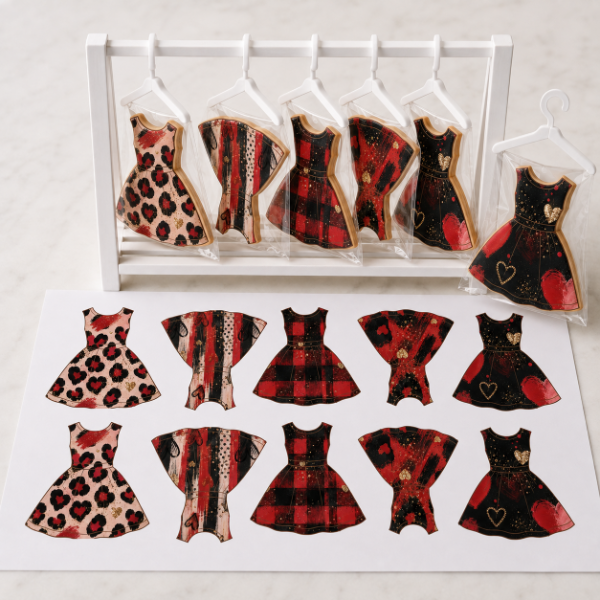 Producto - LAMINA COMESTIBLE VESTIDO ROJO PASION 1