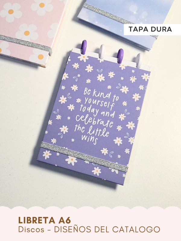 Producto - Libretas A6 tapa dura - con Discos - DISEÑO A ELECCION