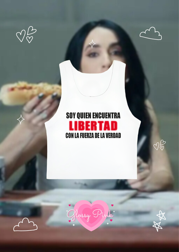 Tank top Libertad vinilo textil