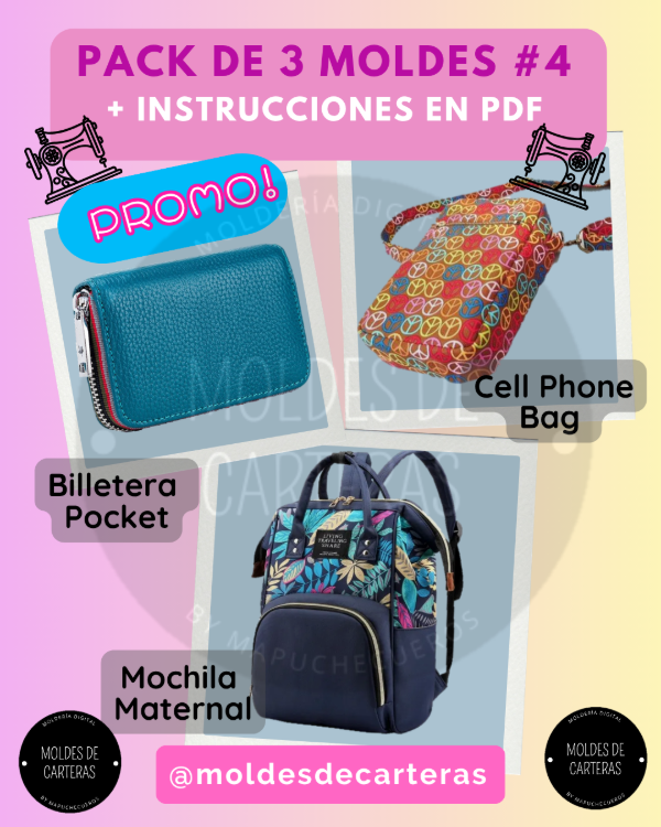 Producto - PACK 3 MOLDES #4 - 3 MOLDES + PASO A PASO PDF