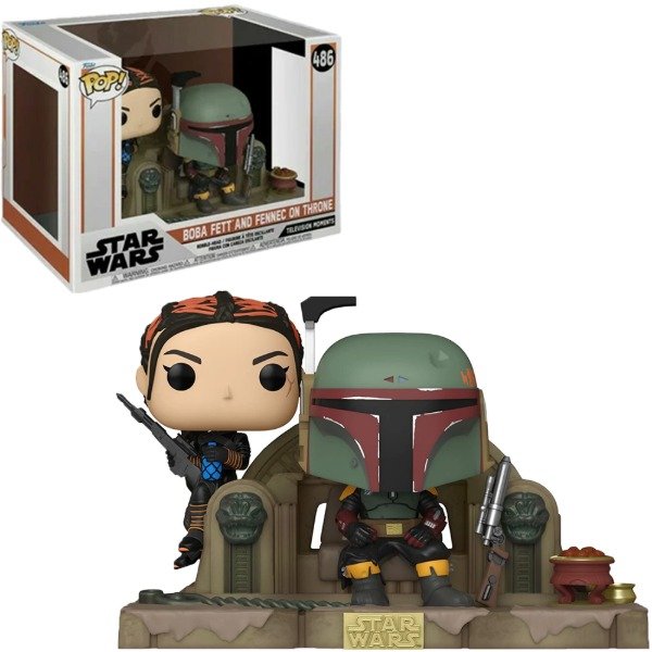 Producto - Funko Pop! Moments Star Wars The Mandalorian Boba Fett and Fennec on Throne 486