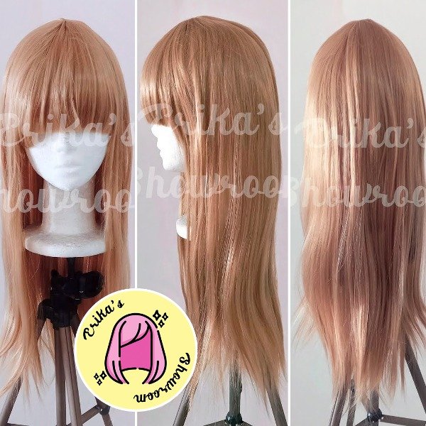 Producto - Peluca larga lacia con flequillo rubio 27
