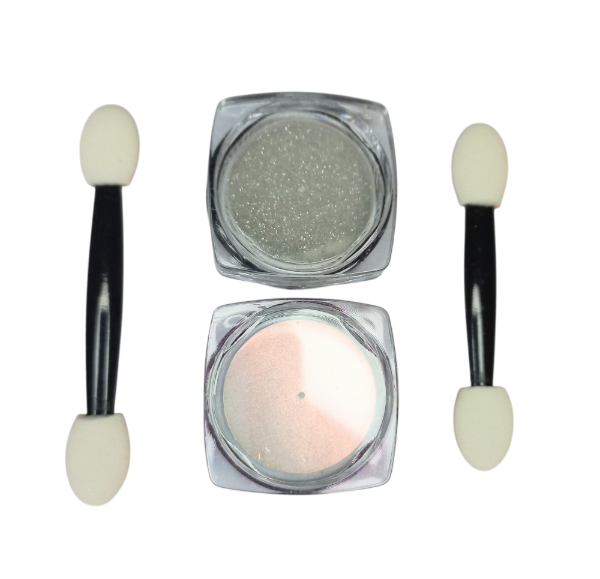 Producto - Polvo aurora blanco y plateado