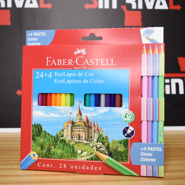 Producto - COLORES ECO LAPIZ X24 LARGOS +4 PASTELES 120124+4