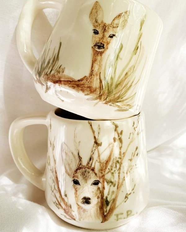 Producto - Taza de cerámica con ciervo